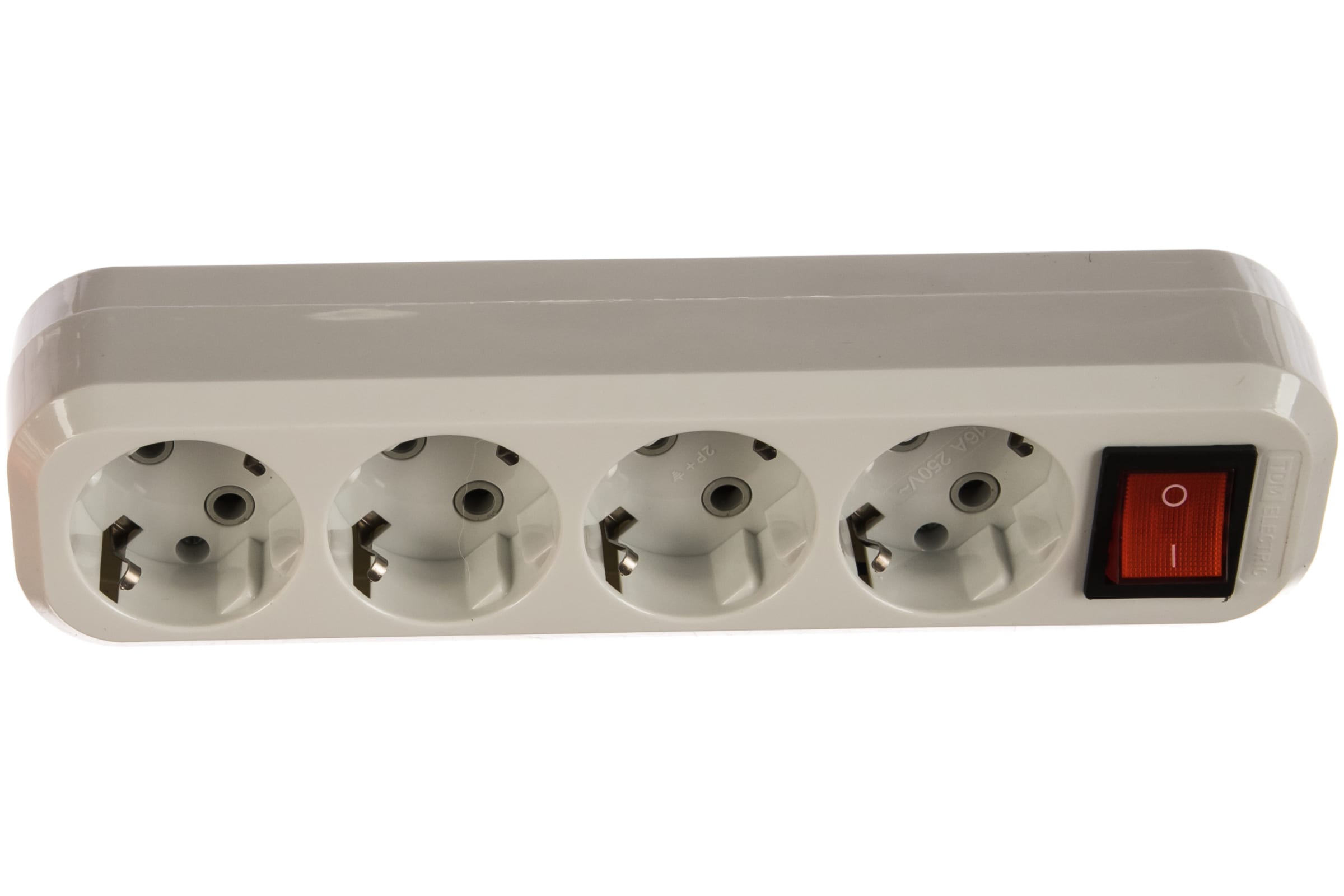 

Колодка удлинителя TDM 4-розетки, 16A, с/з, белый (SQ1806-0018)