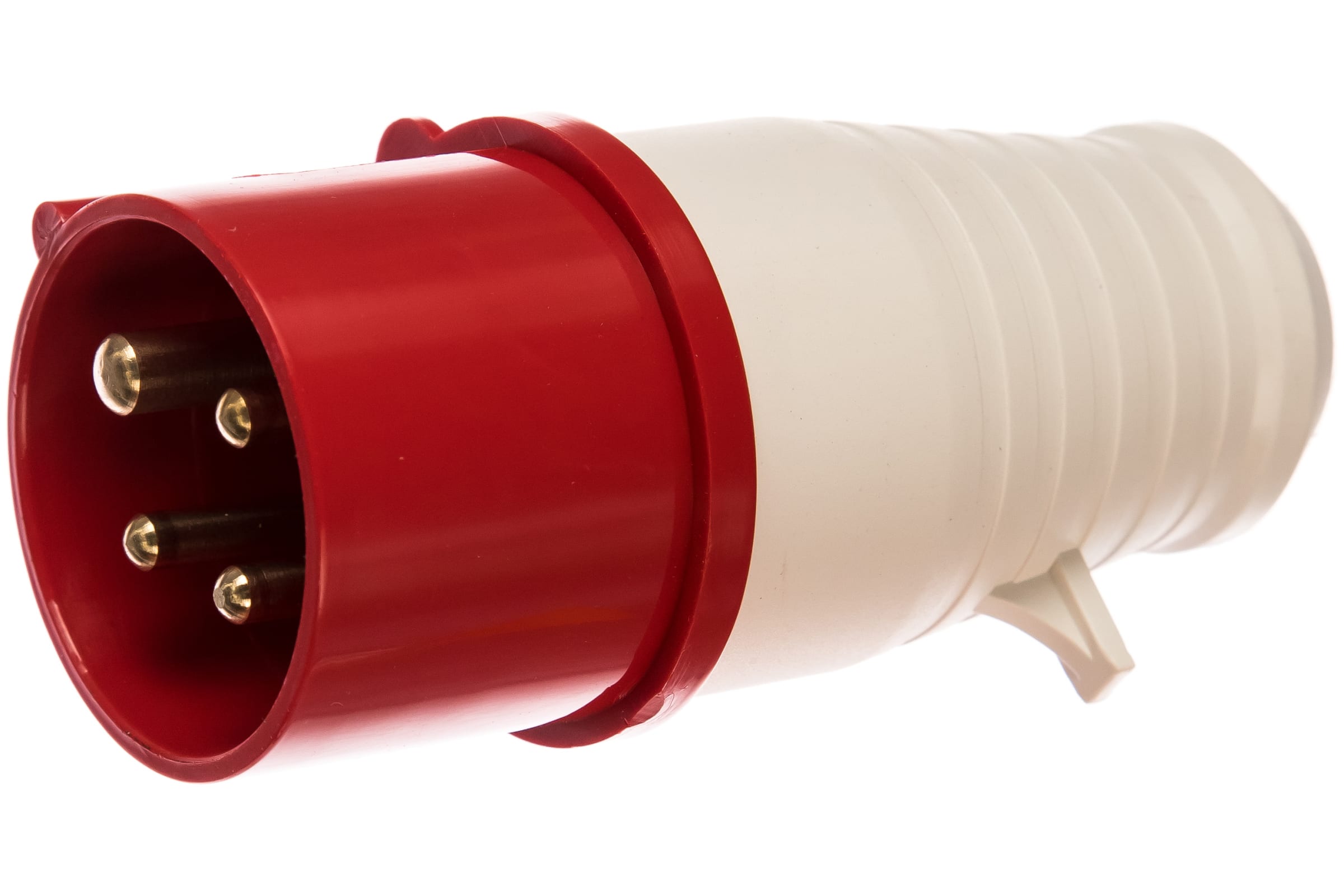 Вилка прямая TDM, кабельная, 16A, с/з, IP44, красный/белый (SQ0601-0002), цвет красный/белый