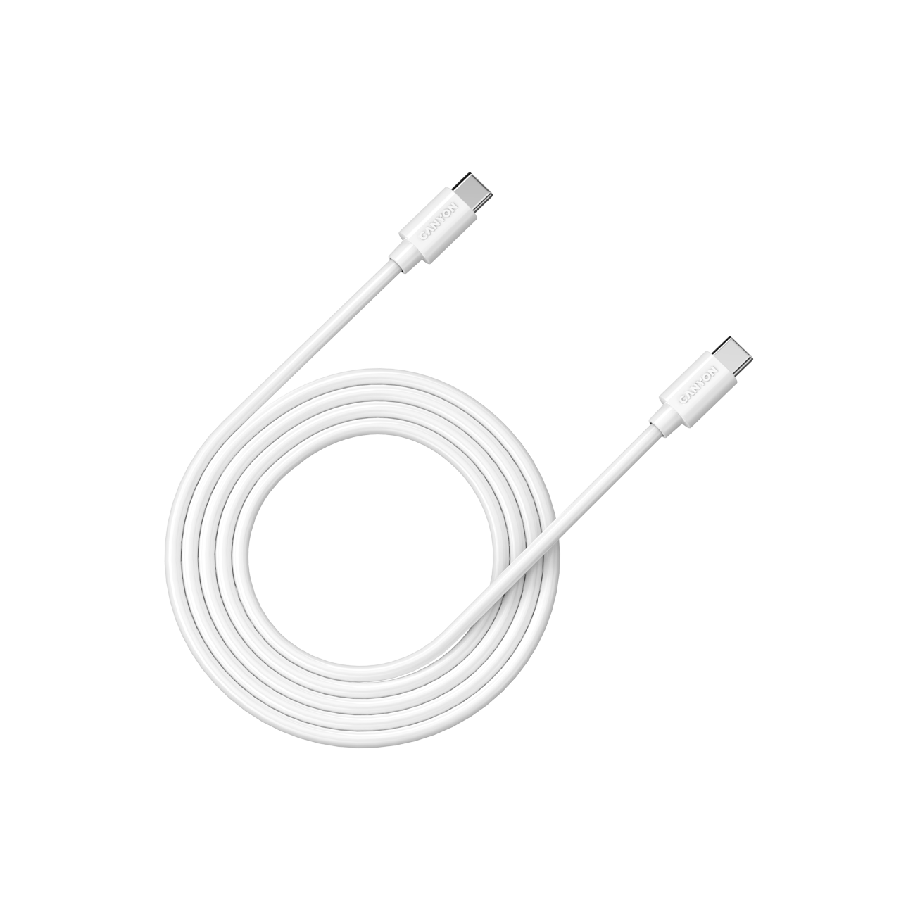 

Кабель USB Type-C-USB Type-C, 5A, 2м, белый Canyon C-12 (CNS-USBC12W), C-12