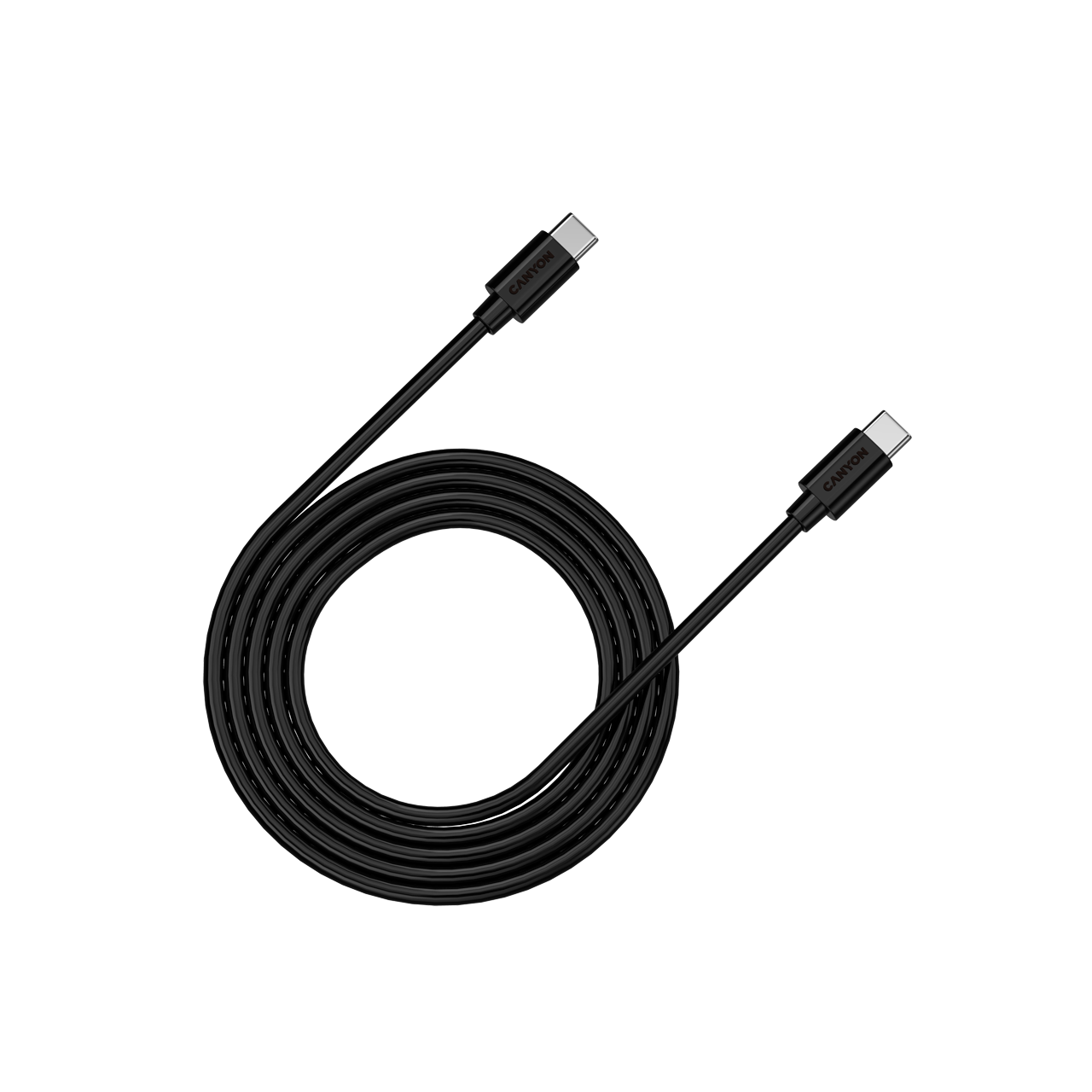 

Кабель USB Type-C(m)-USB Type-C(m), 5A, 2м, черный Canyon C-12 (CNS-USBC12B), C-12