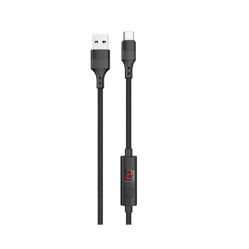 

Кабель USB Type-C(m)-USB 2.0(Am), 5A быстрая зарядка, 1.2м, черный HOCO Central control S13 (6931474713162), S13