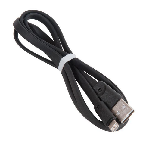 

Кабель Lightning 8-pin(m)-USB 2.0(Am), плоский, 2.4A, 1м, черный HOCO High Speed X9 (6957531046585), X9