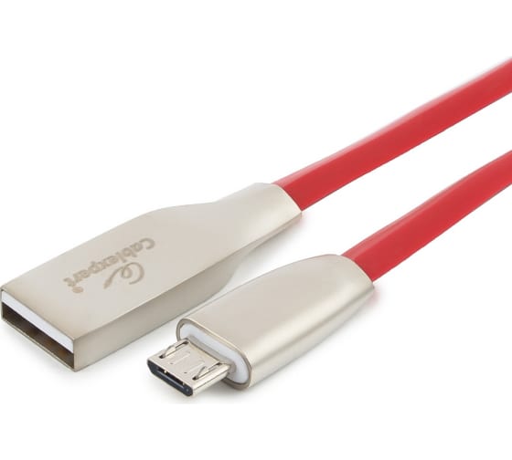 

Кабель USB2.0(Am)-micro, Cablexpert, 1m, красный, серия Gold, блистер (CC-G-mUSB01R-1M)