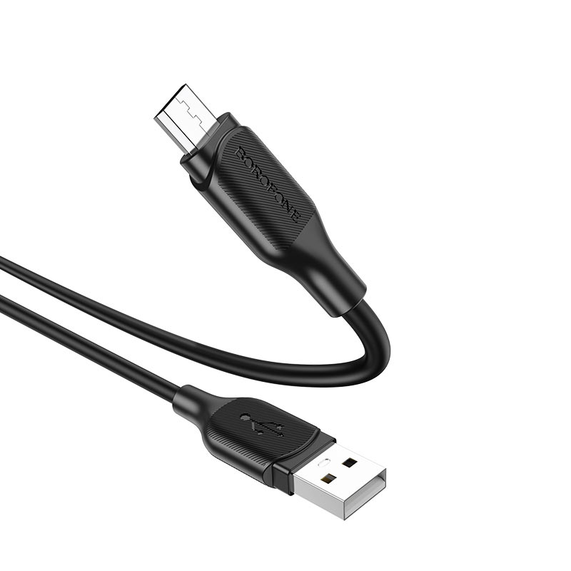 

Кабель Micro USB-USB, 2.4A, 1м, черный Borofone Encore BX42 (6931474736741), BX42