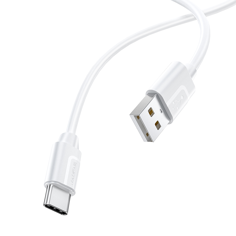 

Кабель USB Type-C(m)-USB 2.0(Am), 2.4A, 1м, белый Borofone Harmony BX55 (6931474748010), BX55