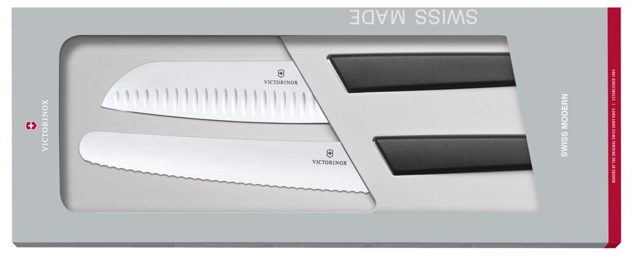 

Набор ножей Victorinox Swiss Modern 6.9093.22G, 2 шт., черный (6.9093.22G), 6.9093.22G