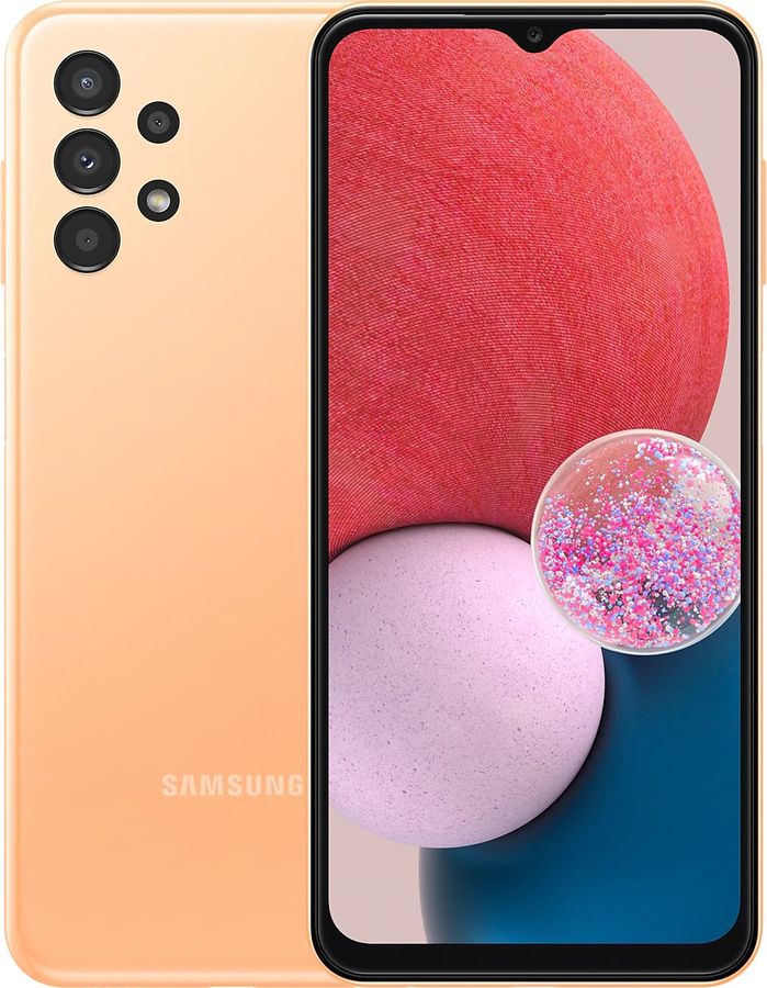 

Смартфон Samsung Galaxy A13, 6.6" 1080x2408 PLS, Samsung Exynos 850, 4Gb RAM, 64Gb, 3G/4G, NFC, Wi-Fi, BT, 4xCam, 2-Sim, 5000 мА⋅ч, USB Type-C, Android, оранжевый (SM-A135FZOGMEB), Galaxy A13