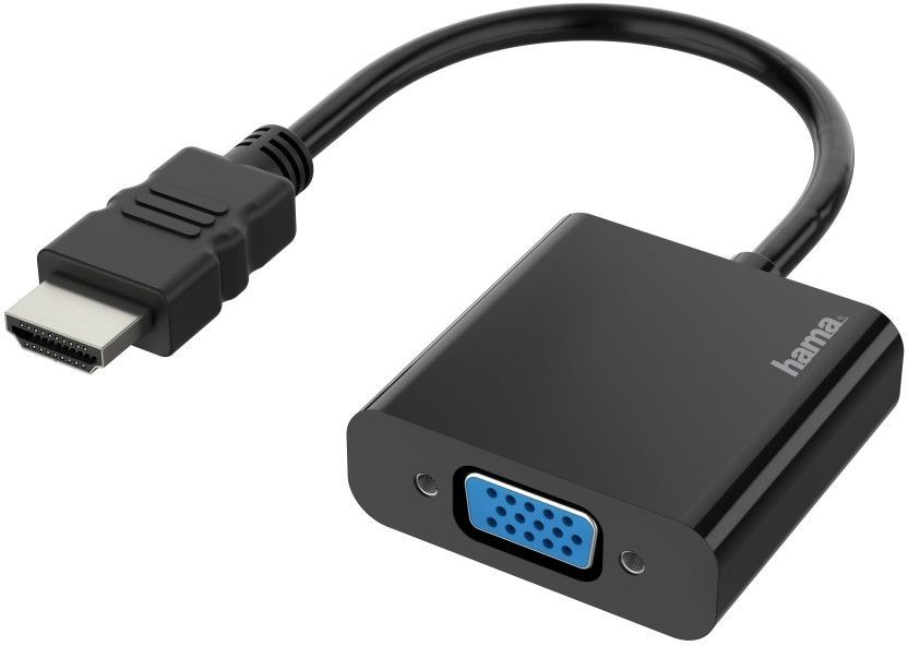 

Кабель HDMI(19M)-VGA(15F), 15см, черный Hama (H-200343), 0
