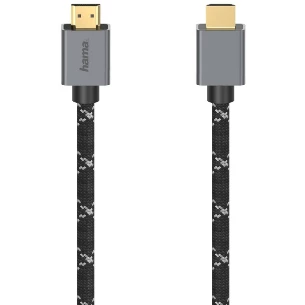 

Кабель HDMI(19M)-HDMI(19M) 4K, 8K, экранированный, 2 м, серый Hama (H-200504)