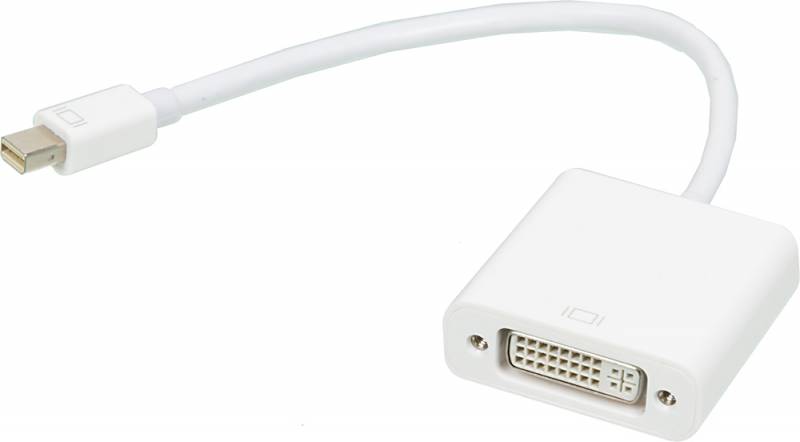 

Кабель-переходник (адаптер) Mini DisplayPort(M)-DVI-D(F), 25 см, белый Ningbo (841582)