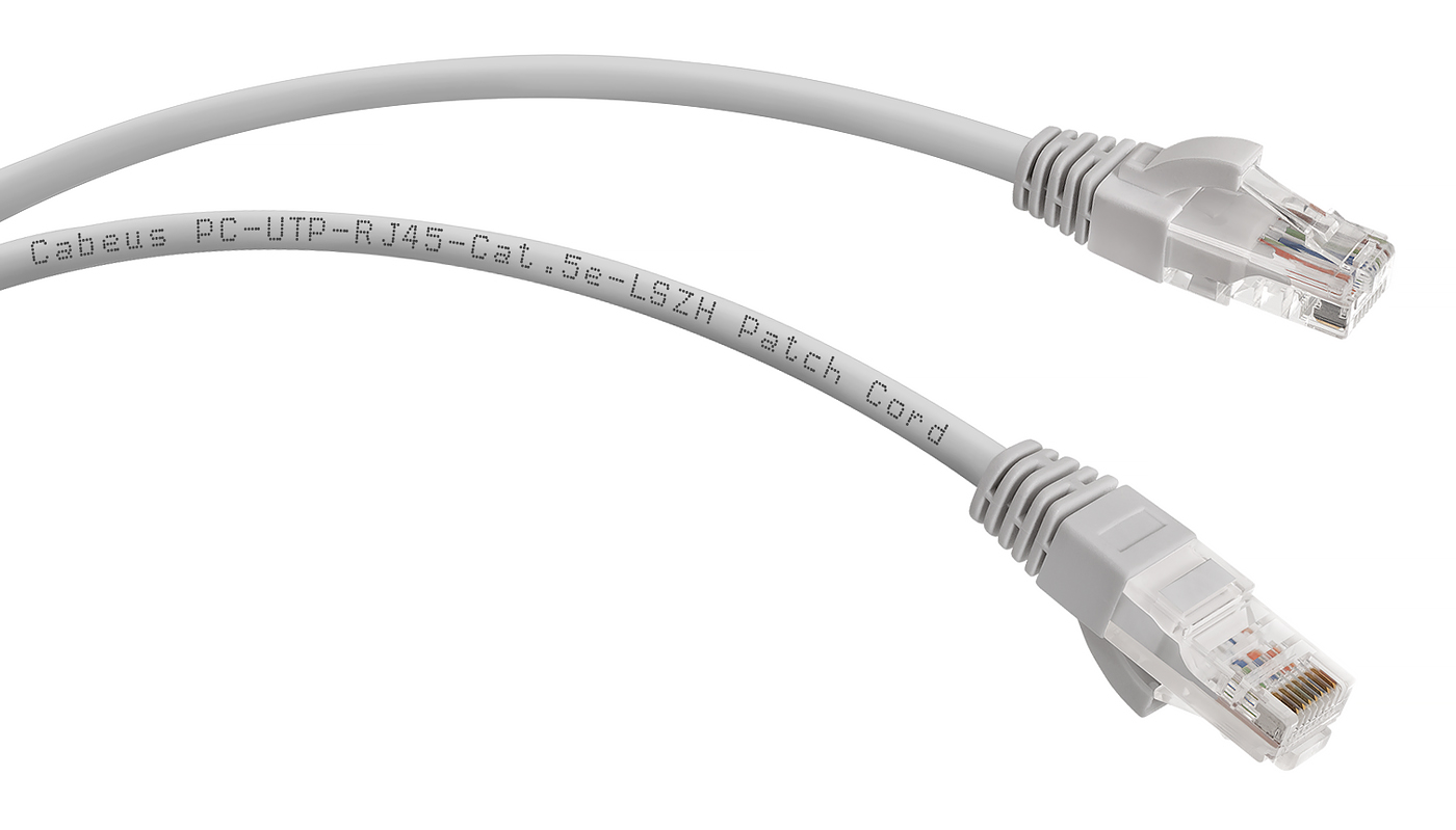 

Патч-корд UTP кат.5e, 5м, RJ45-RJ45, серый, LSZH, Cabeus PC-UTP-RJ45-Cat.5e-5m-LSZH (8867c), PC-UTP-RJ45-Cat.5e-5m-LSZH