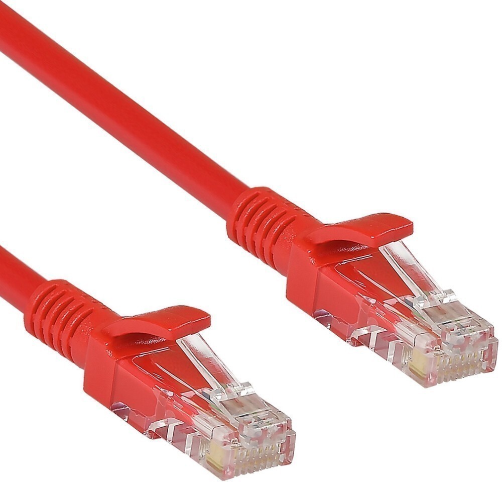 Патч-корд UTP кат.5e, 0.5 м, RJ45-RJ45, красный, CCA, Exegate UTP-RJ45-RJ45-5e-0,5M-RD (EX258384RUS)