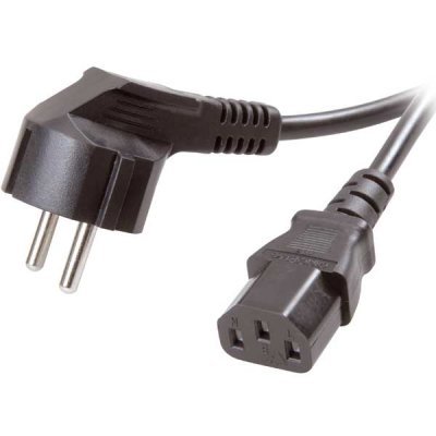 

Кабель питания IEC-320-C13-Schuko (Euro)(M) угловая вилка/прямой штекер, 220В, 1.2м, черный Foxline (FL-PWRC-12EU)