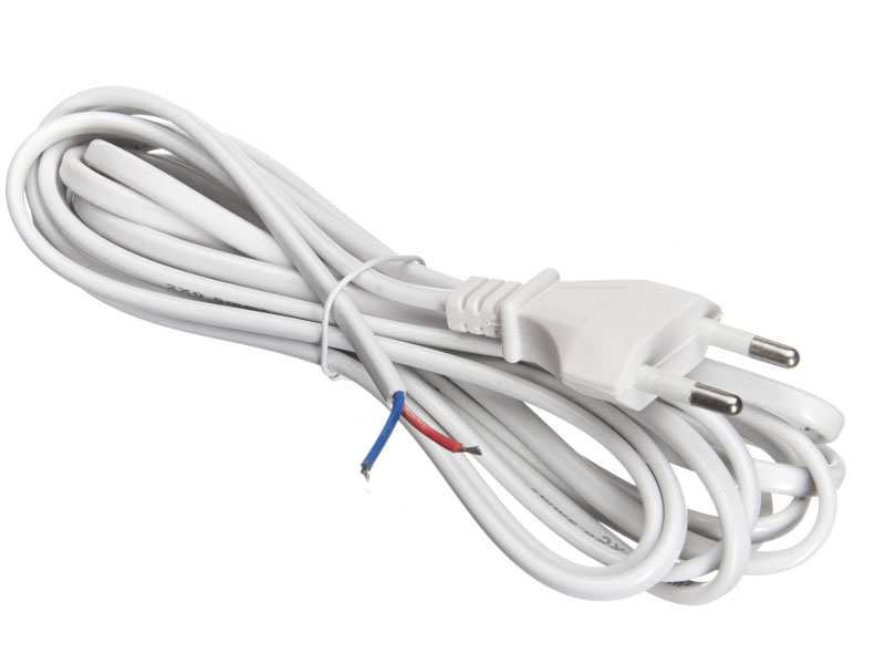 

Кабель питания Europlug(M)-OpenEnd, 3м, белый Cablexpert CF22010-3.0W (54559), CF22010-3.0W