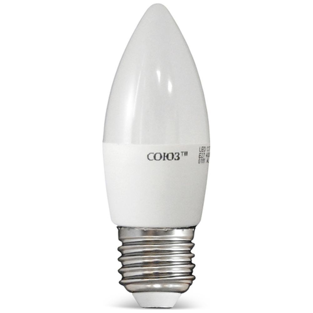 Лампа светодиодная E27 свеча/C37, 8Вт, 2700K-2700K / тёплый белый, 650лм, союз 1304 (1304)