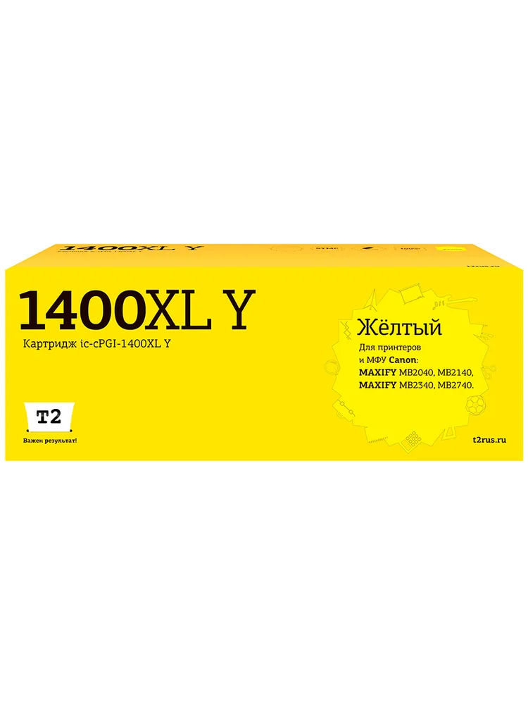 

Картридж струйный T2 IC-CPGI-1400XL Y (PGI-1400XLY), желтый, совместимый, 1020 страниц, для Canon MAXIFY MB2040/MB2140/MB2340/MB2740