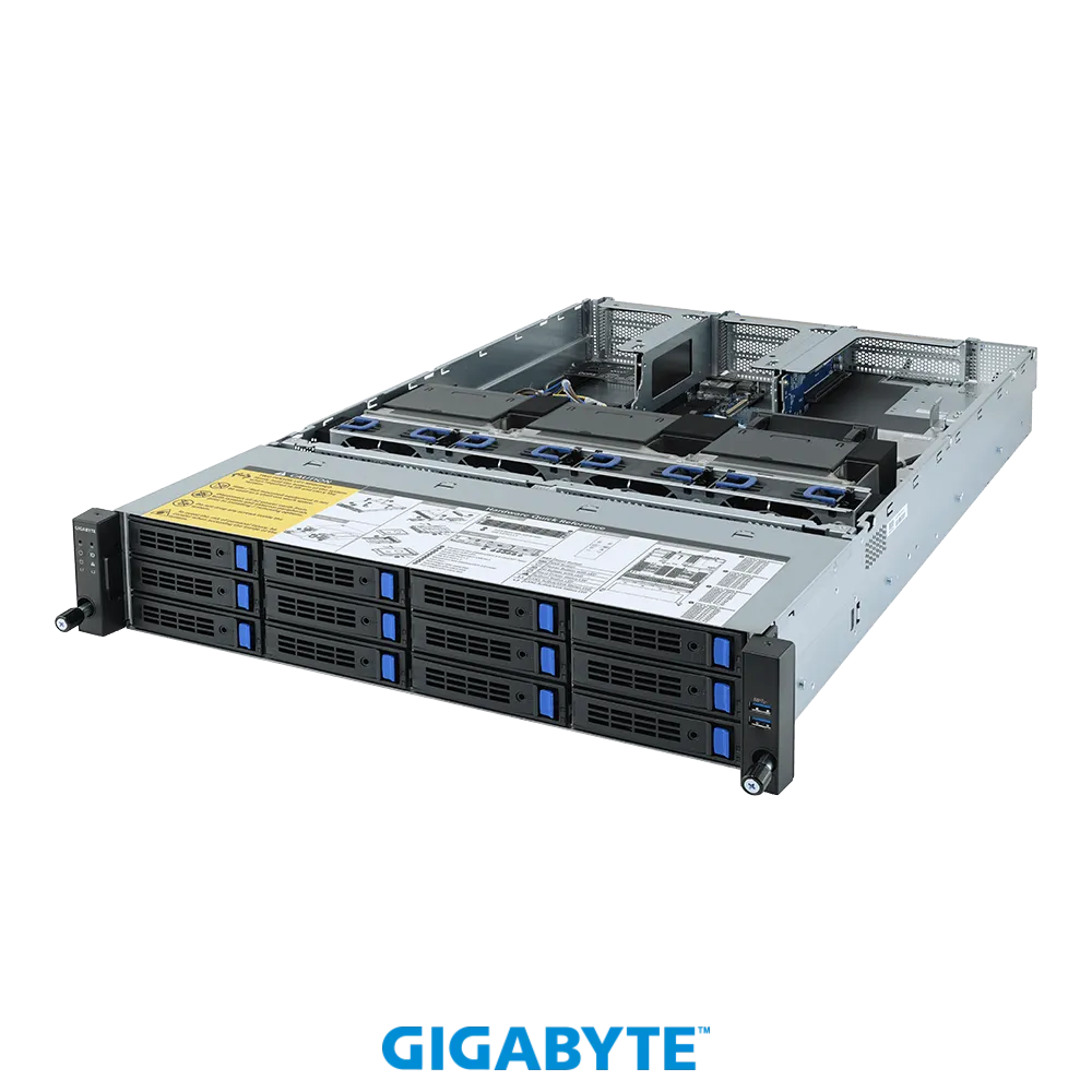 

Серверная платформа Gigabyte R282-Z93, 2xSocket SP3, 32xDDR4, 12x2.5/3.5 HDD HS, 1xM.2-PCI-E, 2x1 Гбит/c, AMI MegaRAC SP-X, Redundant 2x2000 Вт, 2U (6NR282Z93MR-00-A00), R282-Z93