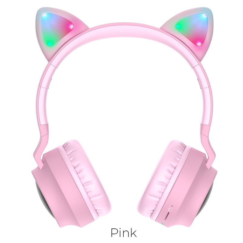 

Беспроводные наушники Hoco W27 Cat Ear, Jack 3.5mm, розовый (18464), W27 Cat Ear