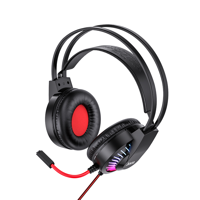 

Проводная гарнитура Hoco W105 Joyful, Jack 3.5mm/USB, черный/красный (6931474754165), W105 Joyful