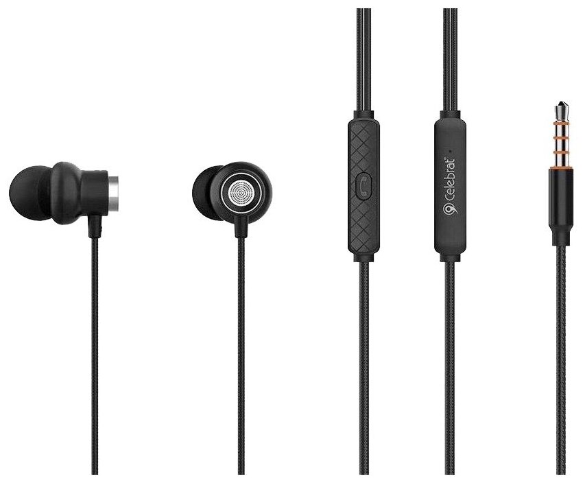 

Проводная гарнитура Celebrat D5, Jack 3.5mm, черный (D5), D5