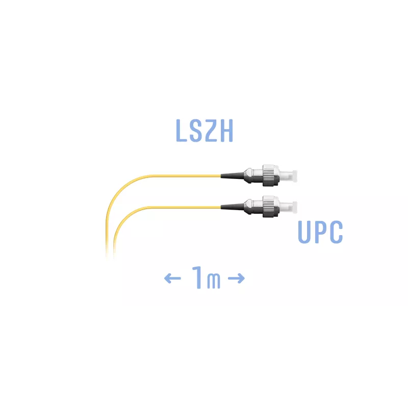 Патч-корд оптический SNR, FC/UPC-FC/UPC, 9/125, одинарный, 1м, желтый (SNR-PC-FC/UPC-1m (0.9))