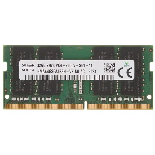 Память DDR4 SODIMM 32Gb, 2666MHz Hynix (HMAA4GS6AJR8N-VK)