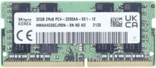 

Память DDR4 SODIMM 32Gb, 3200MHz, CL22, 1.2 В, Hynix (HMAA4GS6CJR8N-XN), HMAA4GS6CJR8N-XN