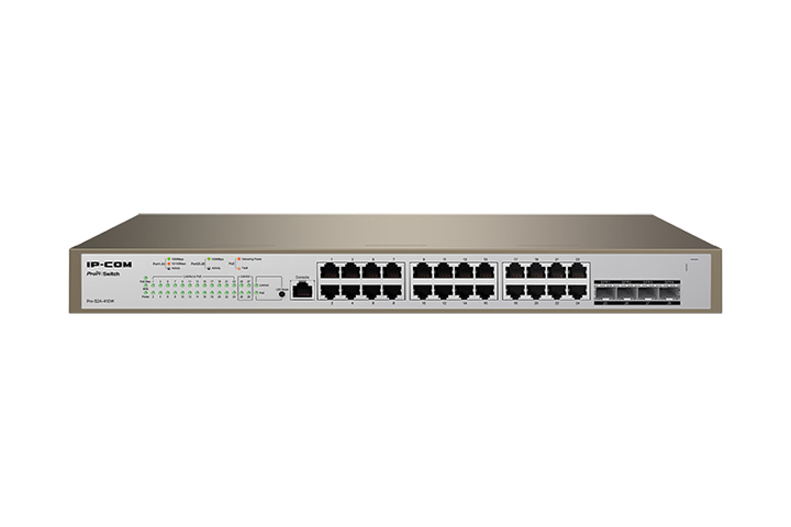 

Коммутатор IP-Com (Tenda) PRO-S24-410W, управляемый, кол-во портов: 24x1 Гбит/с, кол-во SFP/uplink: SFP 4x1 Гбит/с, установка в стойку, PoE: 24x30 Вт (макс. 370 Вт) (PRO-S24-410W), PRO-S24-410W