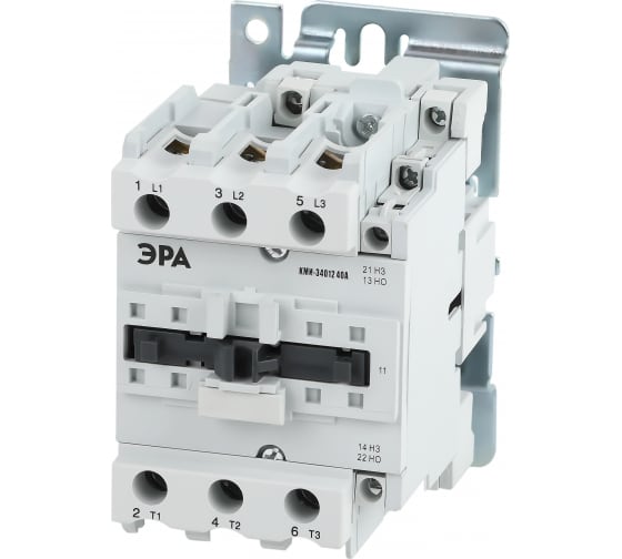 

Контактор 40A 400В, AC, 1НО + 1НЗ, Эра PRO КМИ-34012 (Б0050445), КМИ-34012