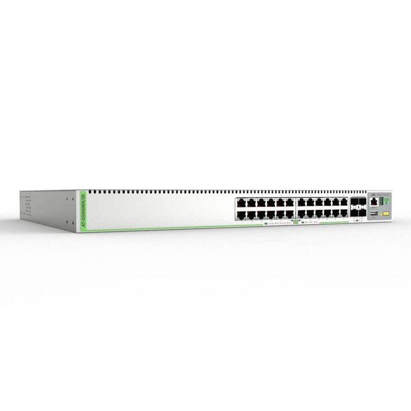 

Коммутатор Allied Telesis AT-GS980MX, управляемый, кол-во портов: 24x1 Гбит/с, кол-во SFP/uplink: SFP 4x1 Гбит/с, установка в стойку (AT-GS980MX/28-50), AT-GS980MX