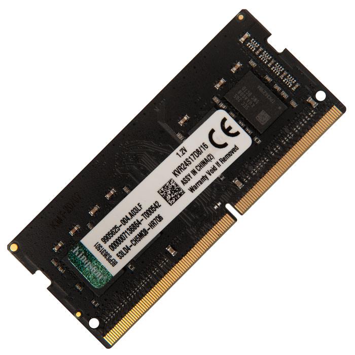 

Память DDR4 SODIMM 16Gb, 2400MHz, CL17, 1.2 В, Kingston (KVR24S17S8/16), KVR24S17S8/16