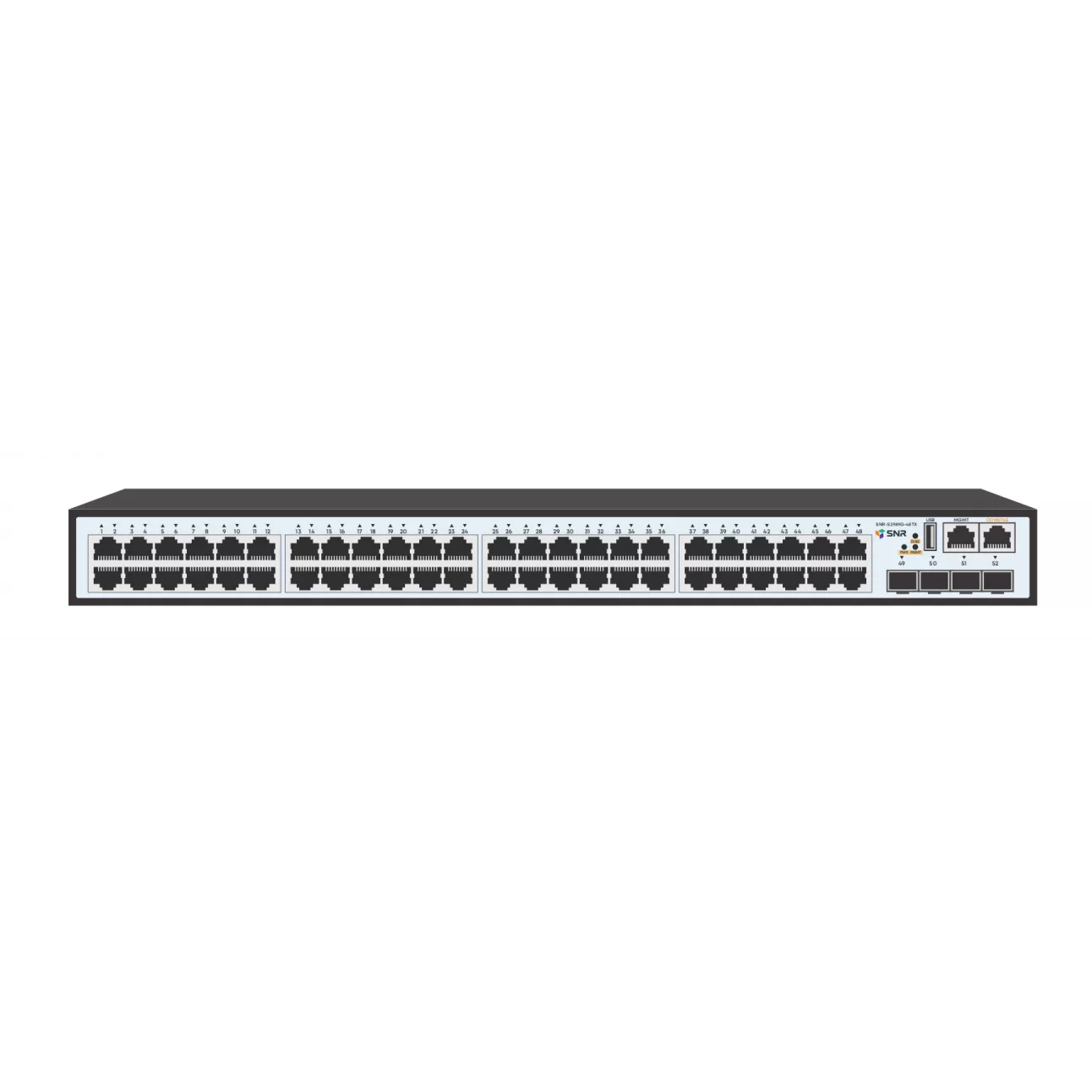 

Коммутатор SNR SNR-S2989G-48TX, управляемый, кол-во портов: 48x1 Гбит/с, кол-во SFP/uplink: SFP+ 4x10 Гбит/с, установка в стойку (SNR-S2989G-48TX), SNR-S2989G-48TX
