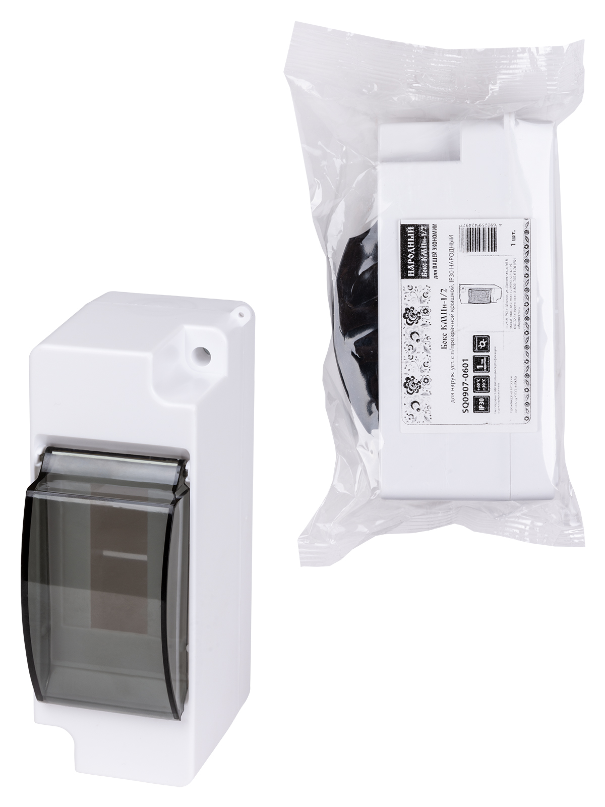 

Корпус пластиковый TDM НАРОДНЫЙ 140мм x 52мм x 80мм, IP30, белый (SQ0907-0601), КМПн-1/2