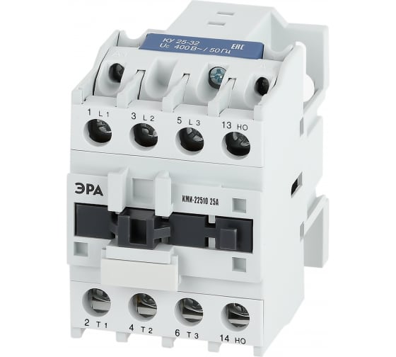 

Контактор 25A 400В, AC, 1НО, Эра PRO КМИ-22510 (Б0050439), КМИ-22510