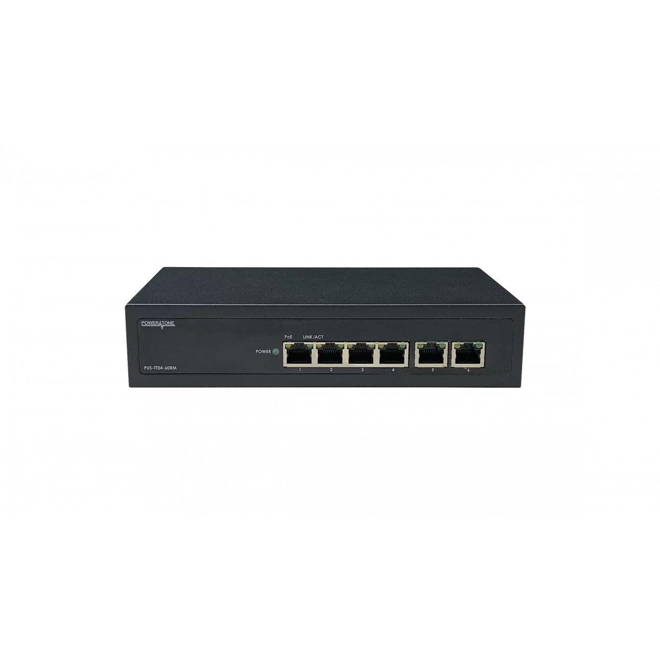 

Коммутатор Powertone PUS-TT04-60RM, кол-во портов: 4x100 Мбит/с, кол-во SFP/uplink: RJ-45 2x100 Мбит/с, установка в стойку, PoE: 4x30Вт (макс. 56Вт) (PUS-TT04-60RM), PUS-TT04-60RM