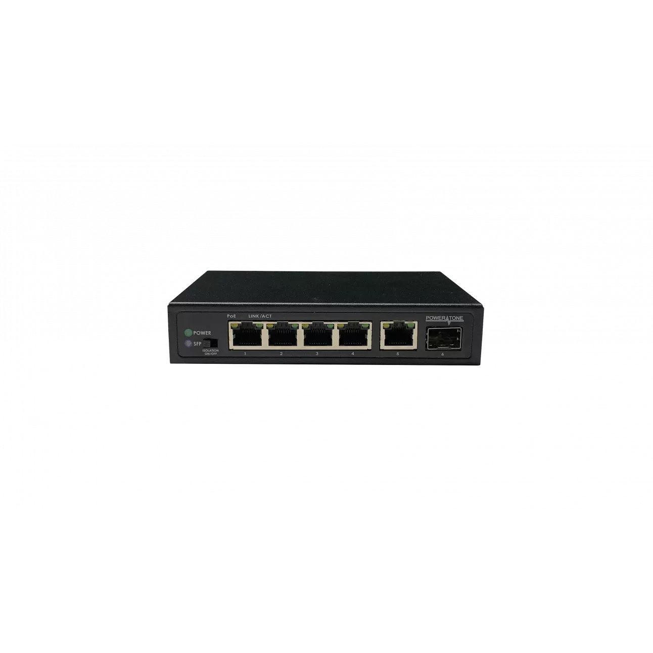 

Коммутатор Powertone PUS-TS04GL-60M, кол-во портов: 4x100 Мбит/с, кол-во SFP/uplink: SFP 1x1 Гбит/с, установка в стойку, PoE: 4x30Вт (макс. 57Вт) (PUS-TS04GL-60M), PUS-TS04GL-60M