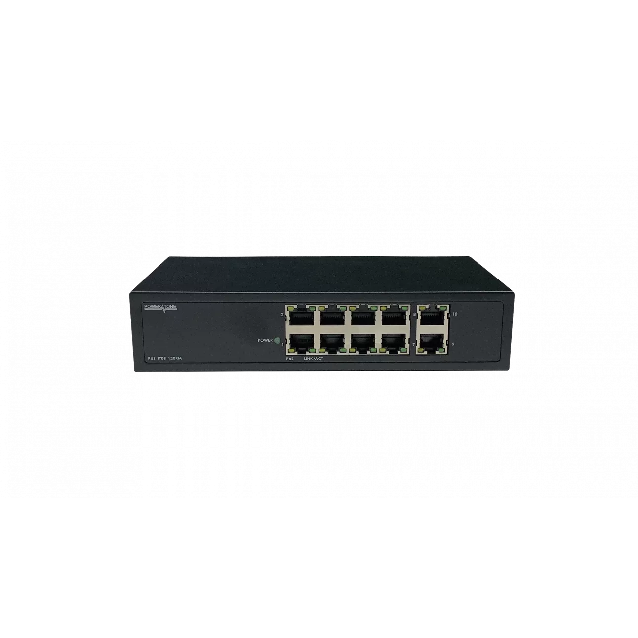 Коммутатор Powertone PUS-TT08-120RM, 8x100 Мбит/с, SFP/uplink: RJ-45x2