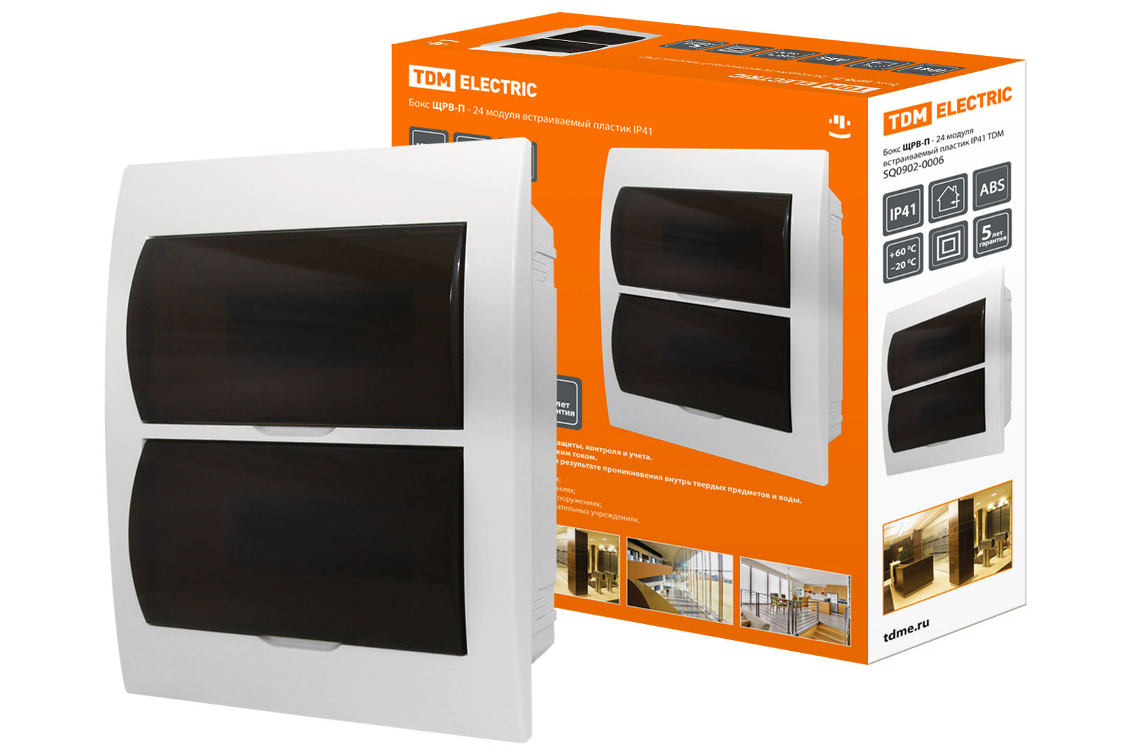 

Корпус пластиковый TDM 347мм x 303мм x 102мм, IP41, белый (SQ0902-0006), ЩРВ-П-24