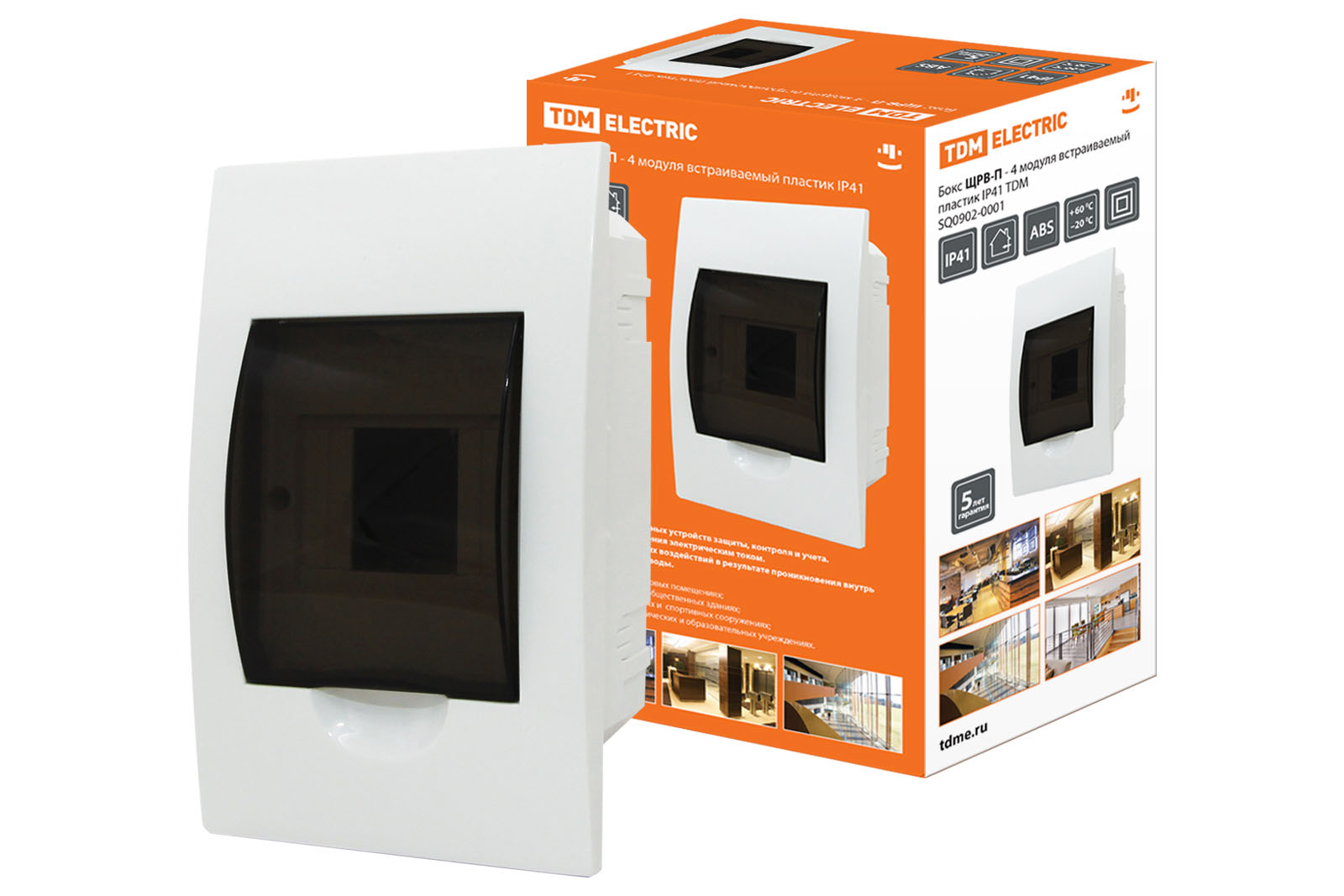 

Корпус пластиковый TDM 222мм x 141мм x 92мм, IP41, белый (SQ0902-0001), ЩРВ-П-4