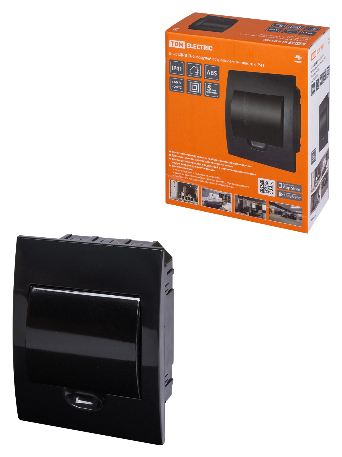 

Корпус пластиковый TDM 222мм x 172мм x 92мм, IP41, антрацит (SQ0902-1001), ЩРВ-П-6