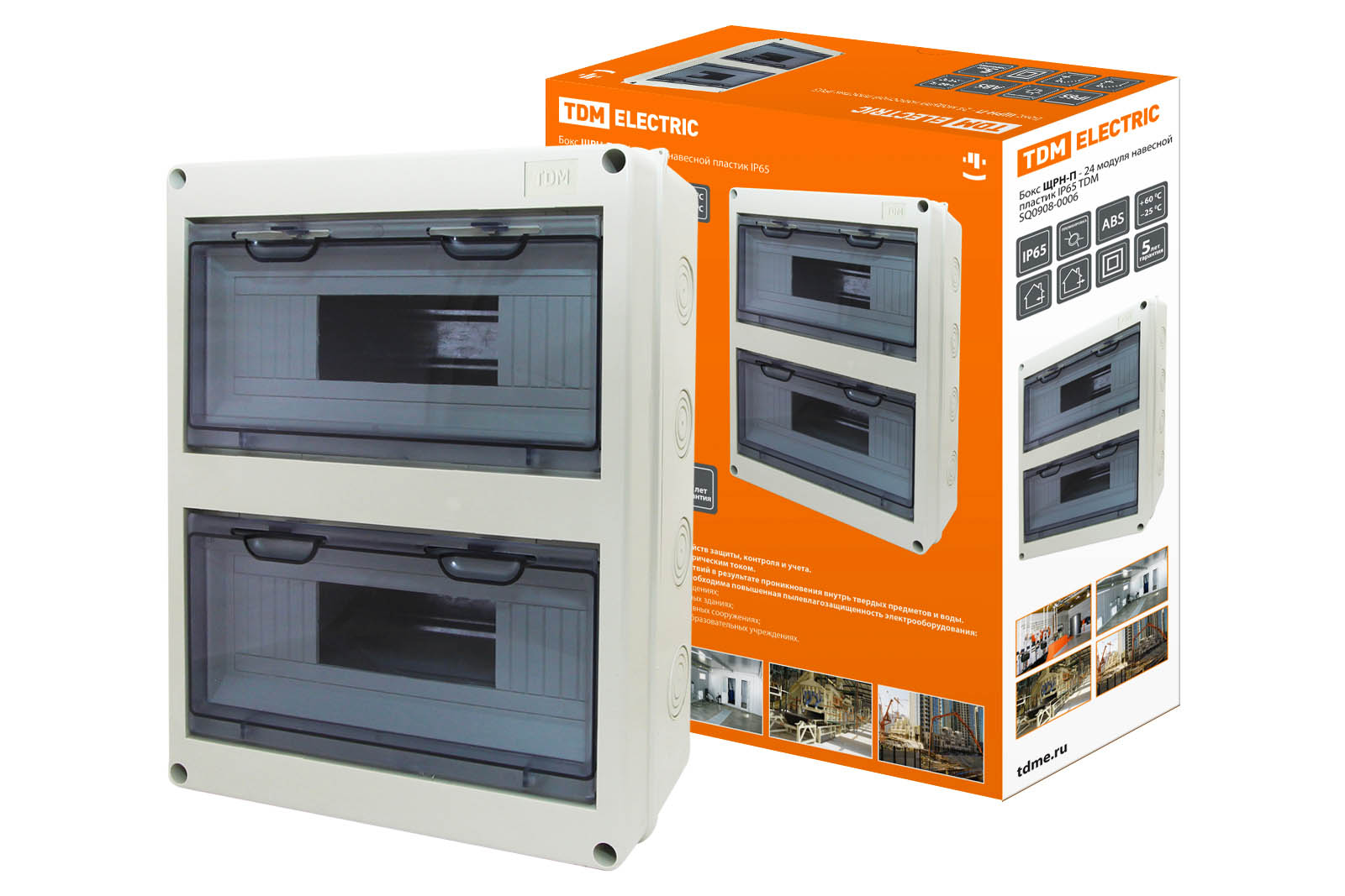 

Корпус пластиковый TDM 351мм x 272мм x 102мм, IP65, серый (SQ0908-0006), ЩРН-П-24