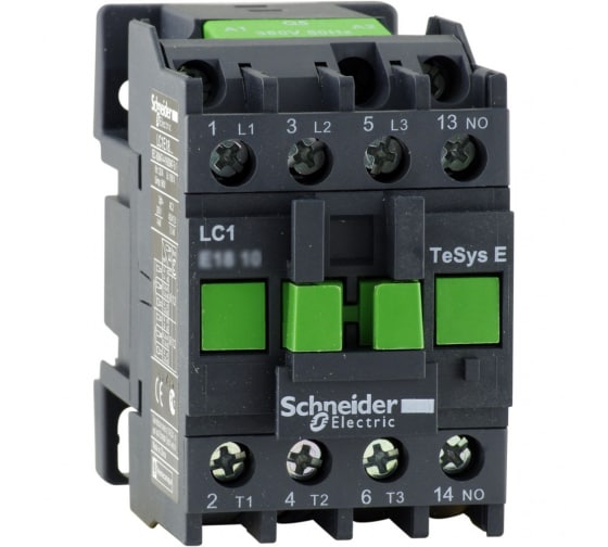 

Контактор 6A 220В, AC, 1НО, SCHNEIDER ELECTRIC TeSys E SchE (LC1E0610M5), нет данных