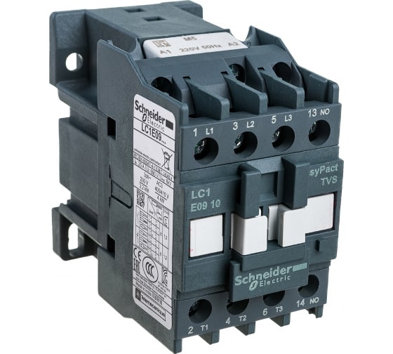 

Контактор 9A 220В, AC, 1НО, SCHNEIDER ELECTRIC TeSys E SchE (LC1E0910M5)