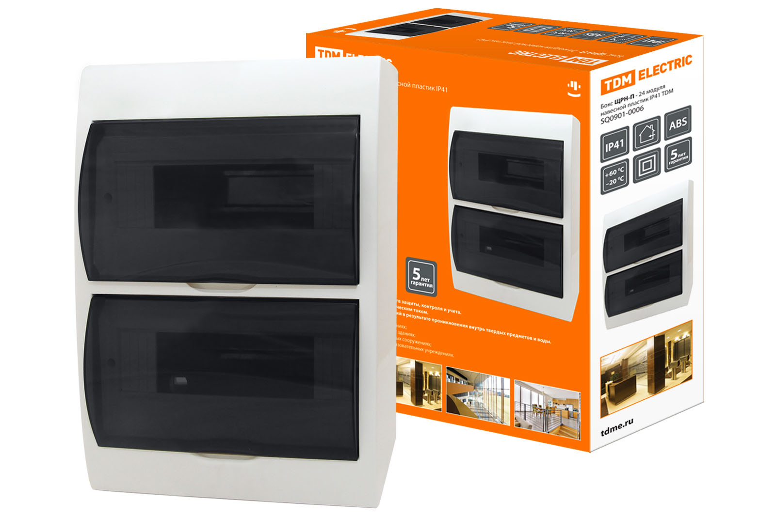 

Корпус пластиковый TDM 323мм x 270мм x 102мм, IP41, белый (SQ0901-0006), ЩРН-П-24