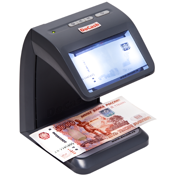 

Детектор банкнот просмотровый DoCash mini IR, рубли, ИК/УФ, серый (10906), mini IR