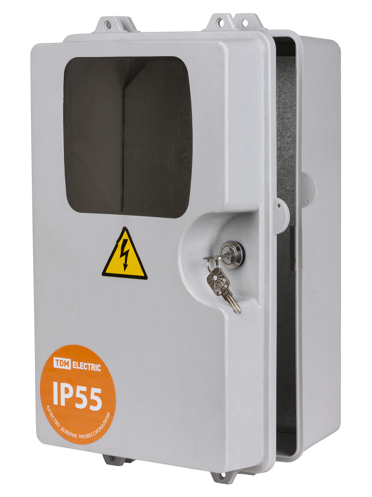 

Корпус пластиковый TDM 360мм x 225мм x 155мм, IP54, замок с ключом, серый (SQ0906-0304), ЩУ-П-1ф/3ф