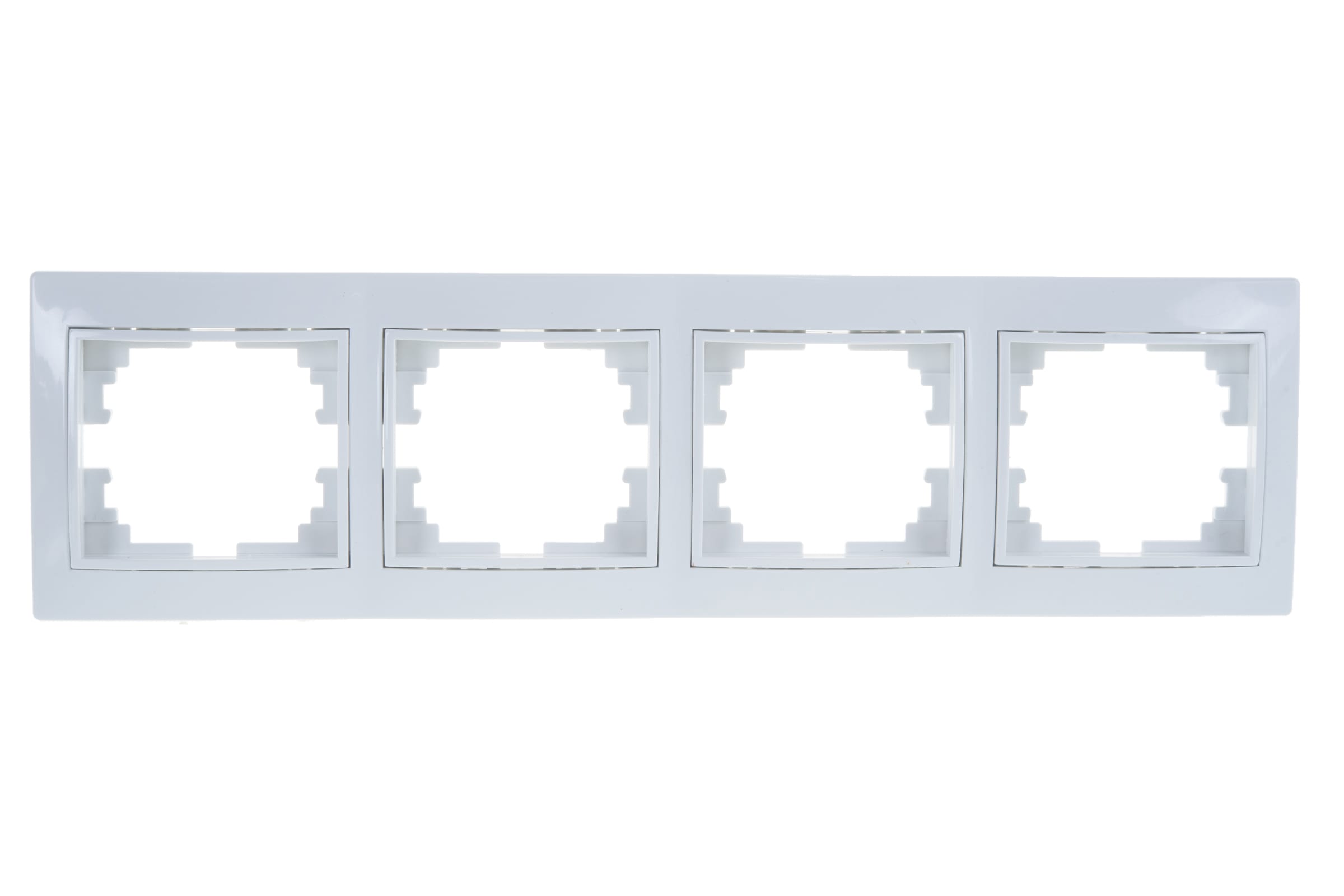 Рамка INTRO Plano, горизонтальная, 4-поста, белый (Б0027629)