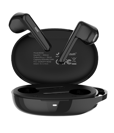 

Беспроводная гарнитура Tecno Buds 2, черный (TCN-BD02-BK), Buds 2