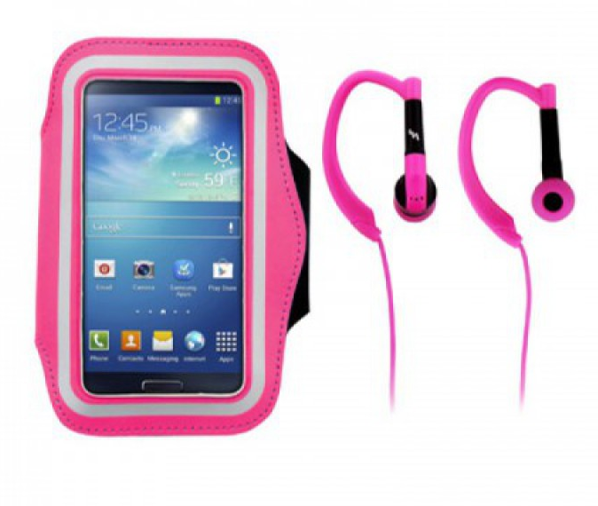 Чехол на предплечье TnB Sport для смартфона универсальный 5,5", полиуретан, розовый (SPPACKPK)