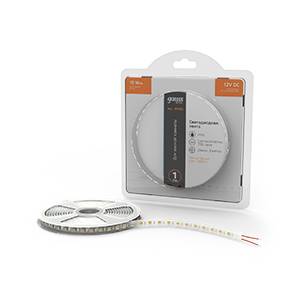 

Лента светодиодная, 3 м, 60 шт./10 Вт на метр, 12V, 3000K, теплый белый, IP65 Gauss (BT050)